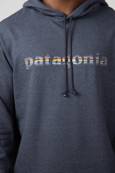 Patagonia Men’s ’73 Lightweight Wildrise Logo Hoodie in Ink Black