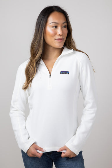 Patagonia Women’s Micro D Quarter Zip in Birch White