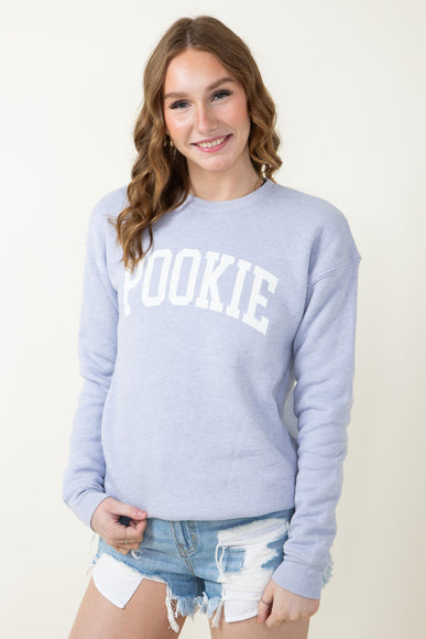 Pookie Graphic Sweatshirt for Women in Light Blue | OT2402L2756-LIGHTBLUE