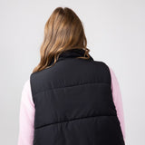 Blu Pepper Puffer Vest for Women in Black