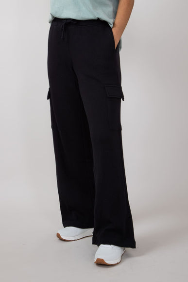 Willa Wide Leg Cargo Pants for Women in Black