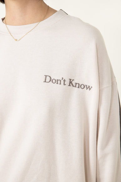 1897 Active Don’t Know Don’t Care Sweatshirt for Women in Beige Fossil