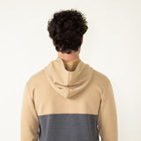 1897 Original Colorblock Hoodie for Men in Tan Charcoal