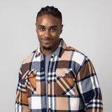 Sherpa Lined Flannel Shacket for Men in Tims