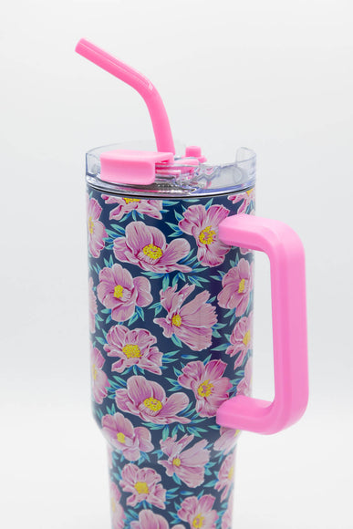 Simply Southern 40oz Tumbler in Pink Blossoms