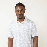 Simply Southern Grey Leaf Polo for Men in Grey