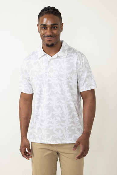 Simply Southern Grey Leaf Polo for Men in Grey