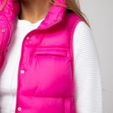 Simply Southern Lightweight Packable Vest for Women in Hot Pink