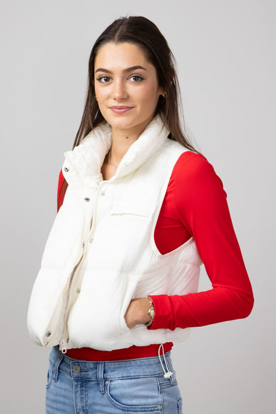 Simply Southern Lightweight Packable Vest for Women in Ivory