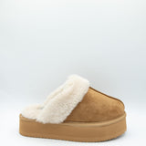 Simply Southern Open Platform Slippers for Women in Brown