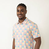 Simply Southern Pineapple Polo for Men in Peach