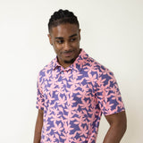 Simply Southern Pink Leaf Polo for Men in Pink