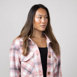 Simply Southern Plaid Shacket for Women in Tan