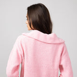 Simply Southern Quarter Zip Sweater for Women in Candy Pink