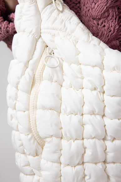 Simply Southern Quilted Puffer Hobo Bag for Women in Wisp