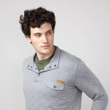 Simply Southern Quilted Pullover for Men in Ash