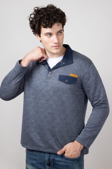 Simply Southern Quilted Pullover for Men in Slate