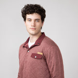 Simply Southern Quilted Pullover for Men in Garnet