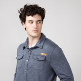 Simply Southern Quilted Shacket for Men in Slate