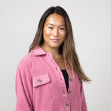 Simply Southern Solid Fleece Shacket for Women in Mauve