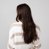 Simply Southern Stripe Sweater for Women in Desert Tan