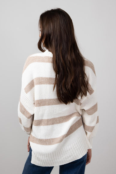 Simply Southern Stripe Sweater for Women in Desert Tan