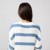 Simply Southern Stripe Sweater for Women in Sandy Ocean