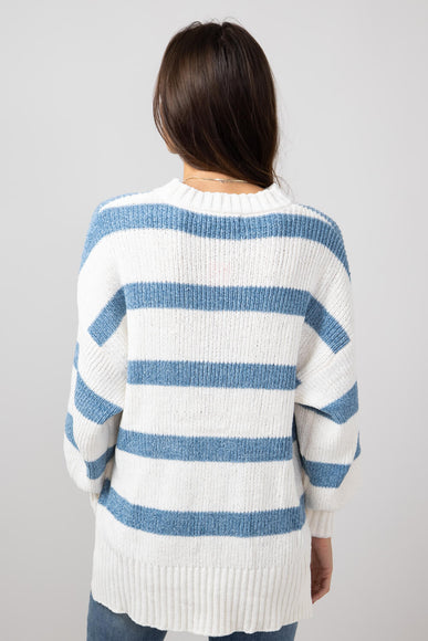 Simply Southern Stripe Sweater for Women in Sandy Ocean