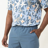 Simply Southern Tropical Lined Shorts for Men in Blue