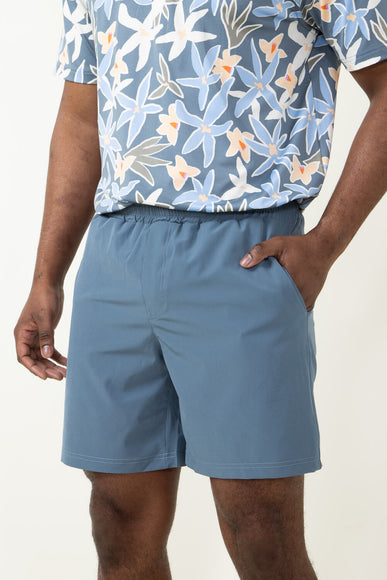 Simply Southern Tropical Lined Shorts for Men in Blue