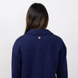 Simply Southern Quilted Shacket for Women in Navy 