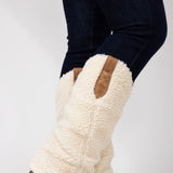 Soda Rely Shearling Tall Boots for Women in Beige