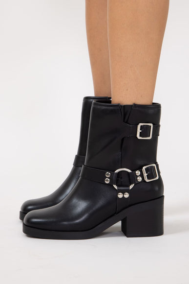 Soda Addax Moto Booties for Women in Black