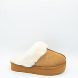 Soda Darwin Platform Slipper for Women in Tan