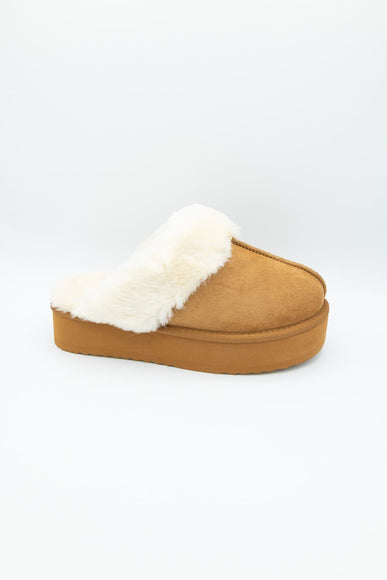 Soda Darwin Platform Slipper for Women in Tan