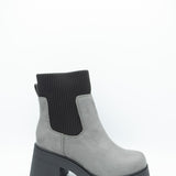 Soda Super Platform Booties for Women in Charcoal