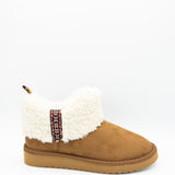 Soda Kolton Cozy Booties for Women in Tan