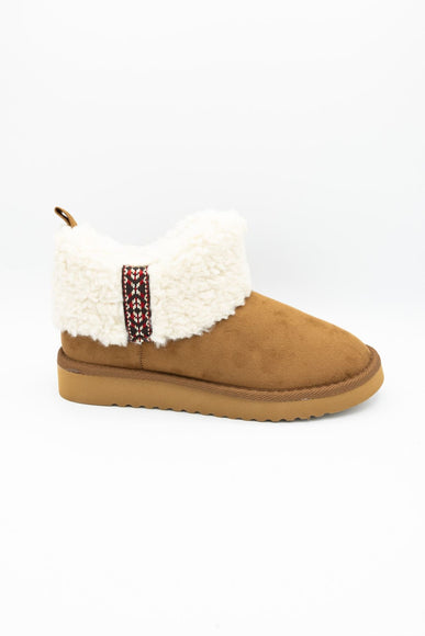 Soda Kolton Cozy Booties for Women in Tan