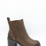 Soda Wisely Lug Booties for Women in Brown