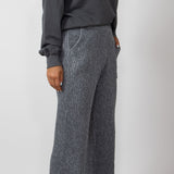 Sweater Stretch Pants for Women in Charcoal Mix