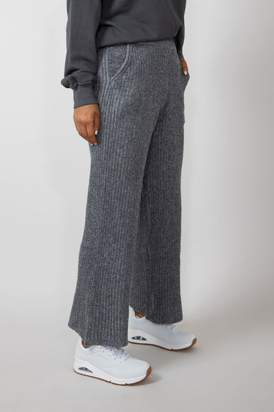 Sweater Stretch Pants for Women in Charcoal Mix