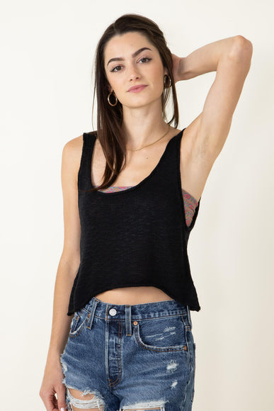 Sweater Tank Top for Women in Black