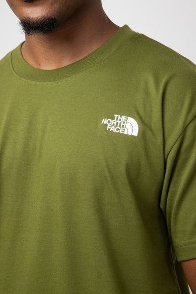 The North Face Box Fit T-Shirt for Men in Forest Olive 