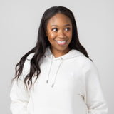 The North Face Evolution Hoodie for Women in White Dune