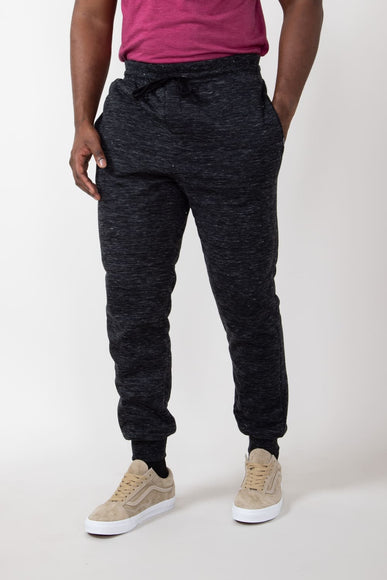 Sherpa Lined Joggers for Men in Black