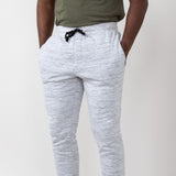 Sherpa Lined Joggers for Men in White