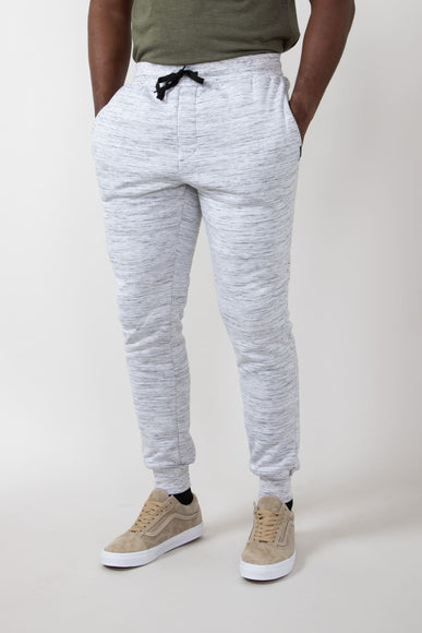 Sherpa Lined Joggers for Men in White