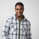 Thread & Supply Clark Shirt for Men in Black Grey Plaid