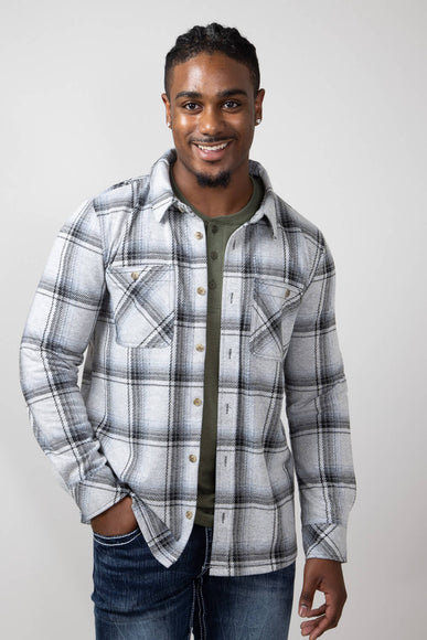 Thread & Supply Clark Shirt for Men in Black Grey Plaid