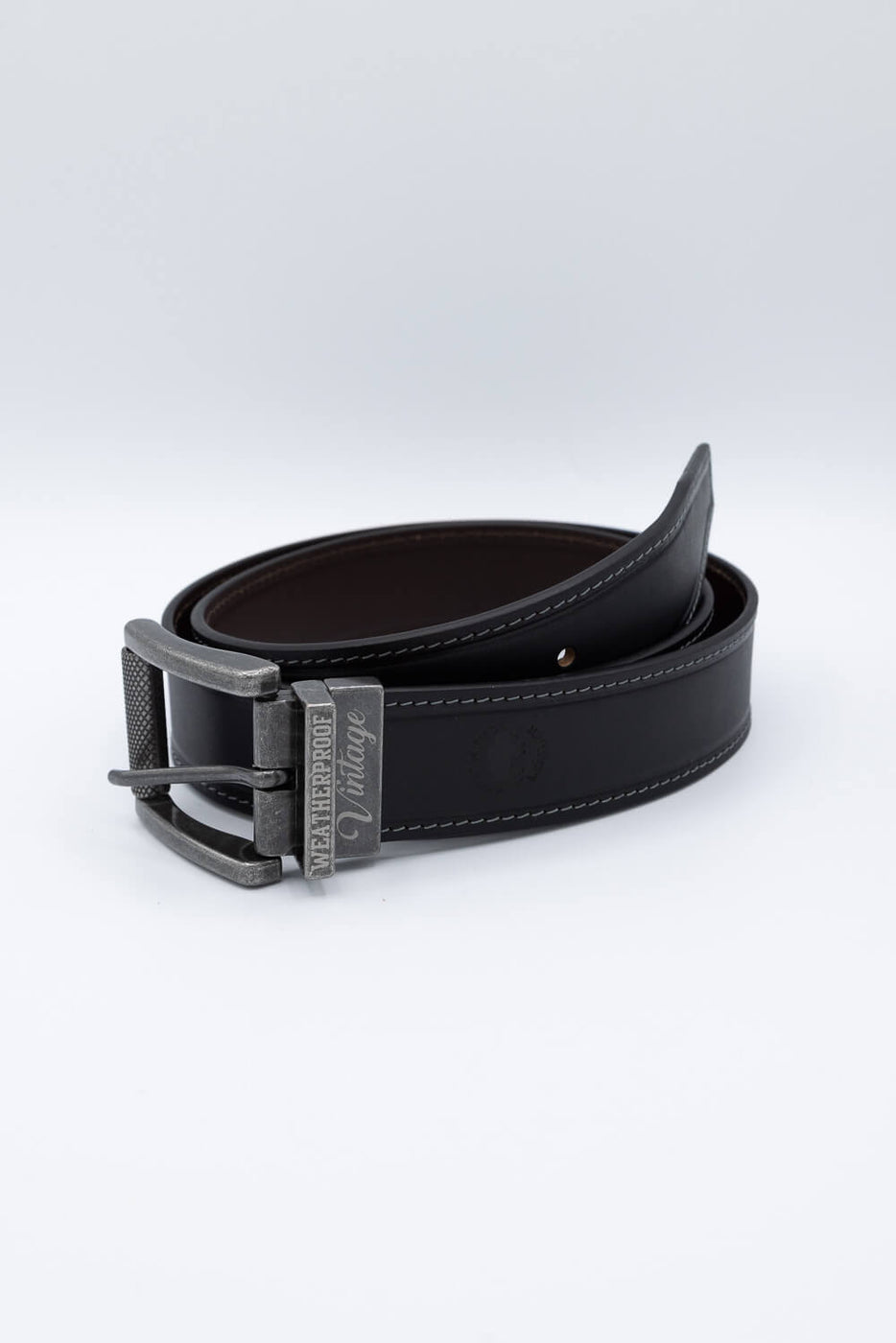Weatherproof Vintage Reversible Leather Belt for Men in Brown ...